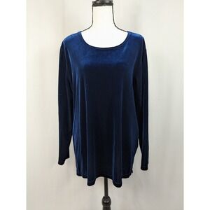 Dialogue Velvet Top Blue Whimsigoth Gothic Dark Romantic Holiday Old Money A094
